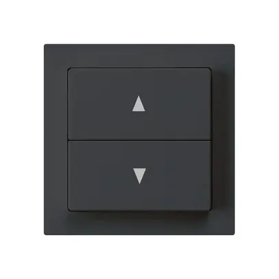 Interruttore per tapparelle kallysto nero con 2 tasti di comando nero 