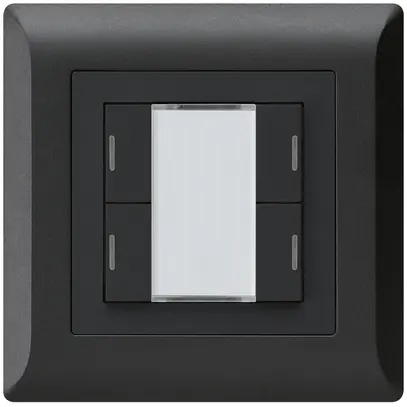 Poussoir ENC kallysto.line KNX 4×LED RGB s/e-link noir 