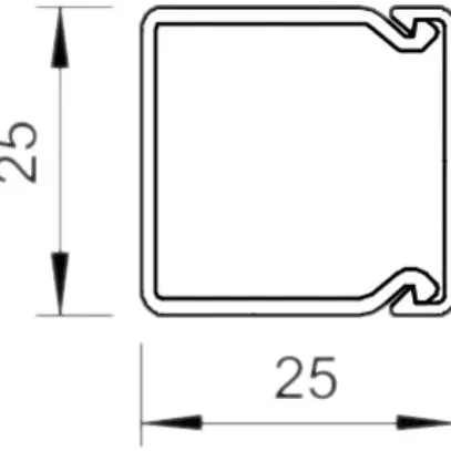 Canale d'installazione Bettermann WDK 25×25×2000mm bianco puro 