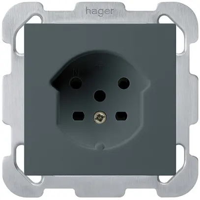 Presa INC kallysto T15 antracite morsetti a vite con piastra di fissaggio 