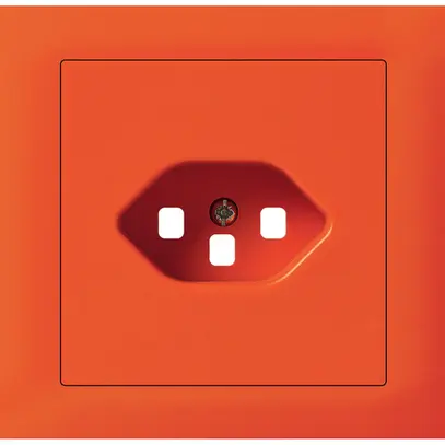 Kit frontal INC Hager kallysto pour prise G3 1×type 23 cadre enfichable orange 