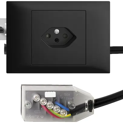 Presa INS EDIZIOdue T13 L3 nero 45…69mm per cavo piatto Technofil 