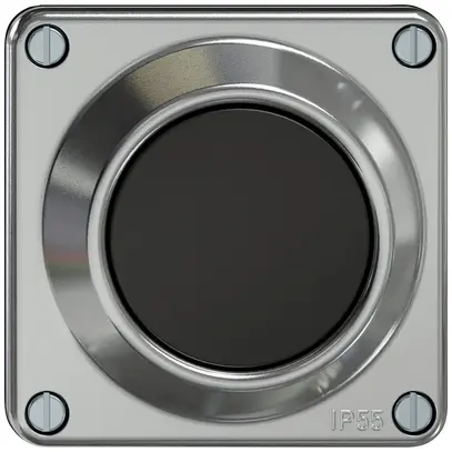 Interrupteur à poussoir ELEMENT SNAPFIX® sch3/1L 16A 250V alu 