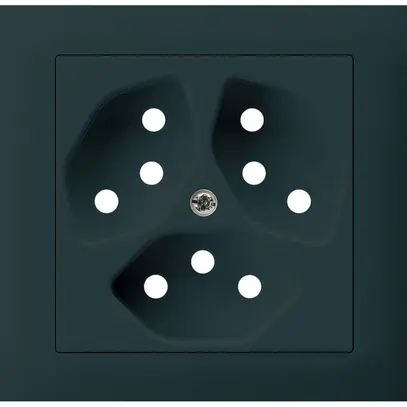 Kit frontale INS Hager kallysto per presa G3 3×tipo 13 telaio a innesto nero 