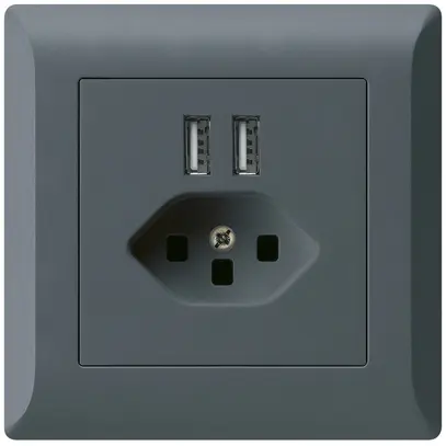 Presa INC 2×USB & T23 kallysto.line 2400mA antracite 