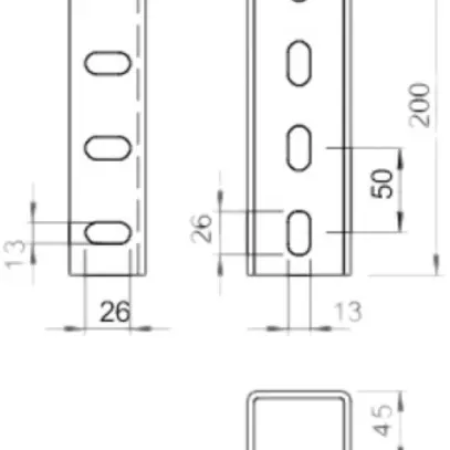 U-Stiel-Verbind.Bettermann 200×61mm tauchfeuerverzinkt 