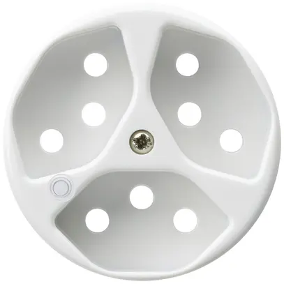 Disque frontal pour prise Hager basico 3×type 13 illuminé H blanc 