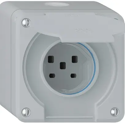 Presa AP robusto 1×tipo 25 IP55 grigio chiaro 