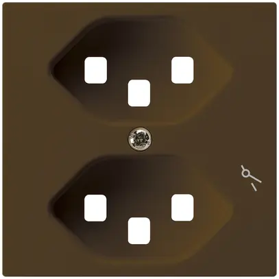 Plaque frontale pour prise Hager kallysto 2×T23 1×S H brun 