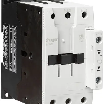 Contacteur de puissance Hager 3P 40A à AC-3 tension de bobine 24VDC 