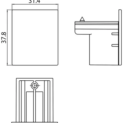 Capot de fermeture Sylvania OneTrack matière synthétique 31.4mm×37.8mm blanc 