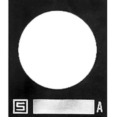 Plaquette indicatrice 24.5×29mm autocollante 