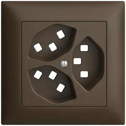 Kit frontale INC EDIZIOdue coffee 88×88mm 3×T23 