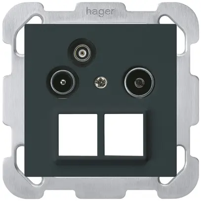 UP-Antennendose R/TV-Daten kallysto HMS B 2GHz 19db schwarz 