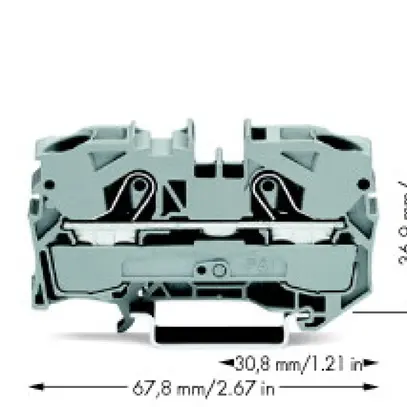 Morsetto di passaggio WAGO Top Job-S 10mm² 2L grigio serie 2010 