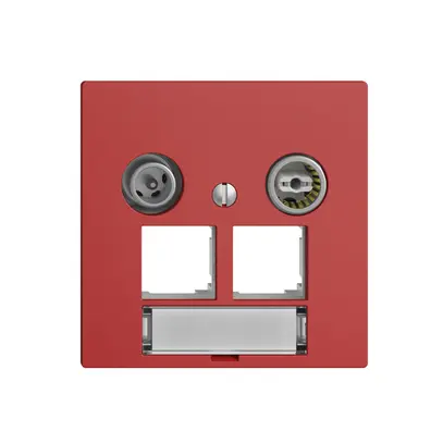 Prise multimédia EDIZIOdue F EASYNET 11dB, p.2×RJ45 S-One, berry 