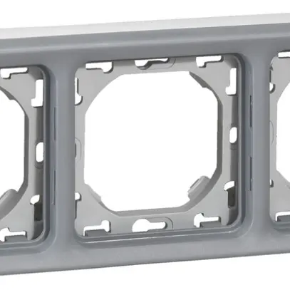 Placca di montaggio INC PLEXO 1×3 grigio 