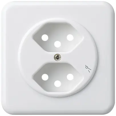 Kit frontale INC basico 2×tipo 13/1 86×86mm bianco con protezione bambini 