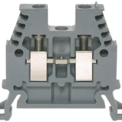 Durchgangs-Reihenklemme Woertz 0.5…4mm² 32A 1000V Schraubanschluss 2×1 TH35 grau 