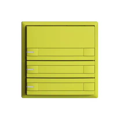 Pulsante INC KNX 3×EDIZIOdue lemon RGB con LED con inserto carta 