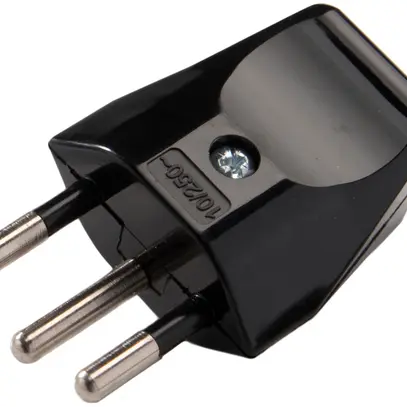 Stecker ELBRO T12 schwarz 10A 250V 