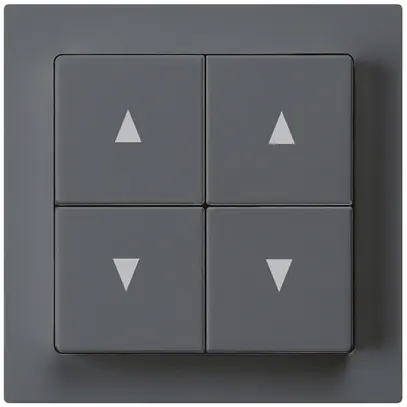 Kit frontale kallysto 60×60 mm antracite interruttore/pulsant.tapparelle 4 tasti 