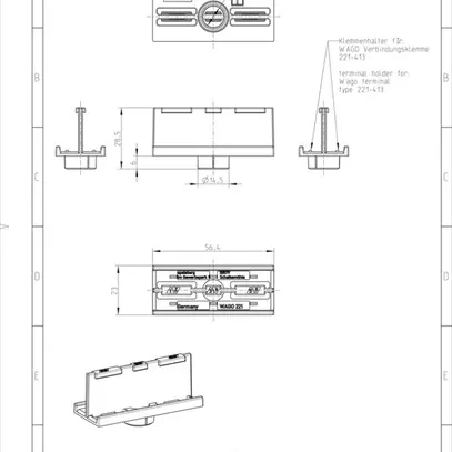 Supporto per morsetti Spelsberg Abox 025/040 KH 221 4² 