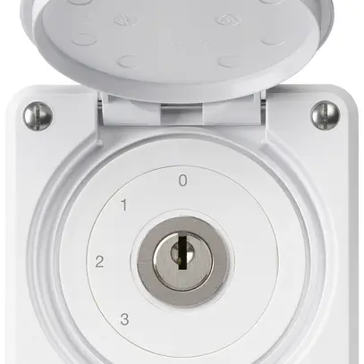 Interruttore a chiave INC robusto IP55 con copertura S5/1P bianco 
