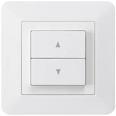 Poussoir pour stores ENC kallysto.trend avec 2 touches blanc bornes enfichables 