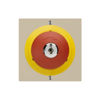 Contact pivotant à clé kallysto ARRÊT D'URGENCE beige 