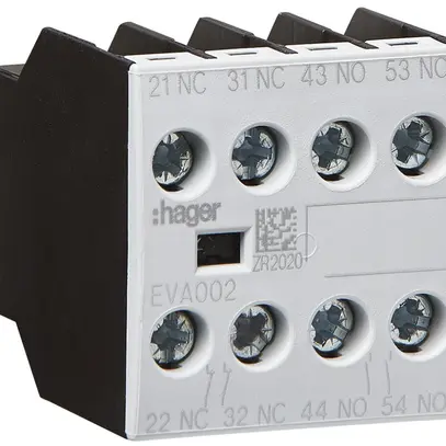 Contact auxiliaire Hager 2F+2O pour EV007-10-EV038-10, EVN022-EVN045, EVL014-027 