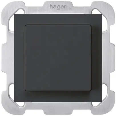 Interrupteur ENC kallysto 3/2L noir avec plaque de fixation 