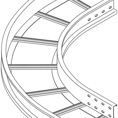 Gomito Lanz 90° per multicanale a lunga campata 600×110mm ZMA 