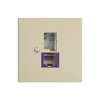 Presa T+T 6P/1×RJ45 DSL-a banda larga EDIZIOdue vanille 