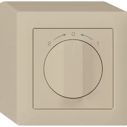 Contatto rotativo AP 1>0<2 beige kallysto con manopola 