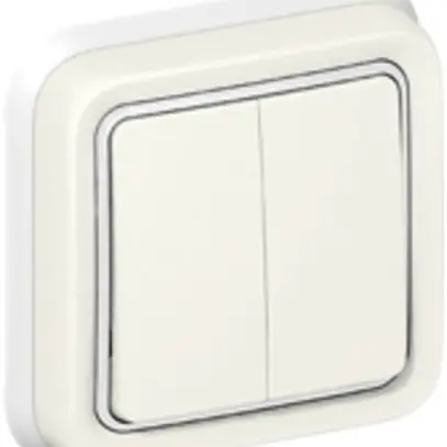 Interrupteur à bascule ENC PLEXO 1/3+3/1L blanc 