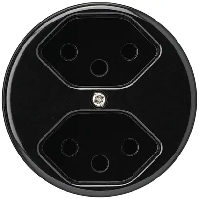 Insert pour prise basico 2×type 13 noir avec sécurité enfants 
