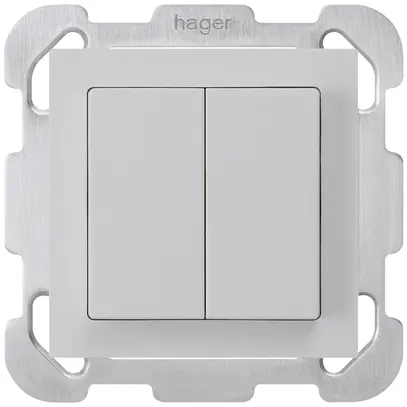 Tasto INC kallysto 2×A-R/1P grigio chiaro con piastra di fissaggio 