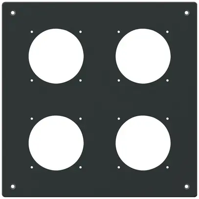 UP-Montageplatte robusto 2×2 Aluminium, schwarz 