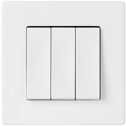 Interruttore a bilico AP ATO 3+3/1L + 0/1L bianco grd.I 