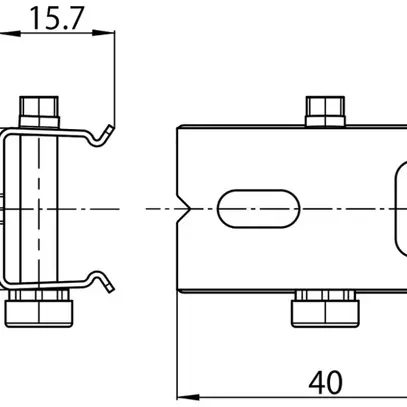 Crampon de montage Sylvania OneTrack acier 40mm×21.8mm×15.7mm zinc 
