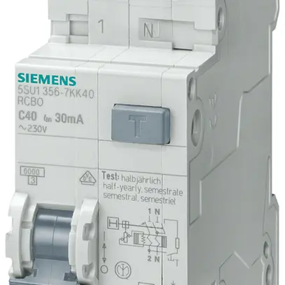 Disgiuntore differenziale Siemens SENTRON 1LN C-13A 6kA, 30mA tipoA 