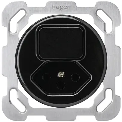 Insert pour combinaison ENC I basico 3+type 13 noir avec plaque de fixation 