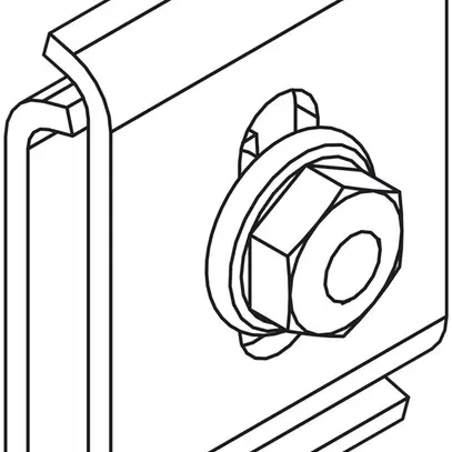 Fissaggio di sicurezza per coperchio Lanz per canale a griglia A4 