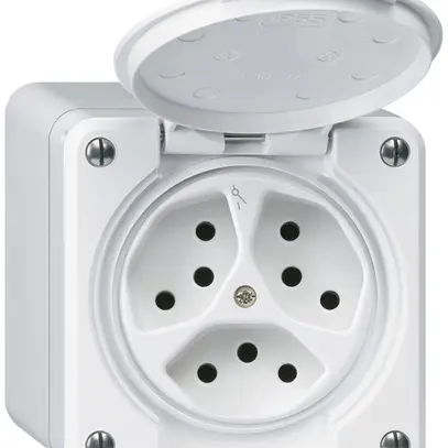 Prise AP robusto 3×type 13/1 blanc 