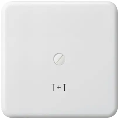 Placca di copertura basico grd.III mat.sint. bianco con incisione T+T 