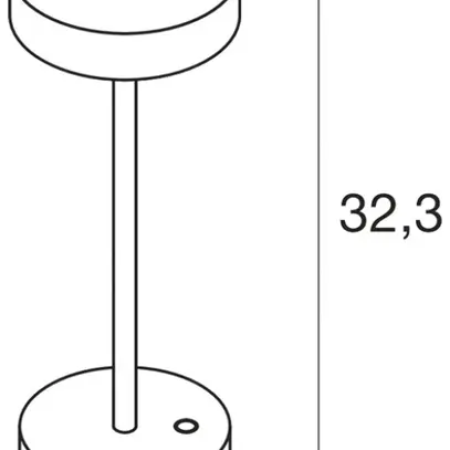 Lampada da tavolo LED SLV VINOLINA 2.2W 130lm 2700/3000K REG ruggine 