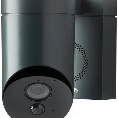 Caméra HD IP Somfy 130°, vision nocturne, sirène 110dB, IP54, gris 