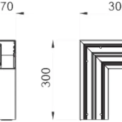 Angolo piatto Bettermann GEK-K 70×110mm bianco puro 