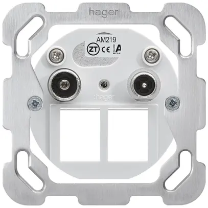 Inserto per presa multimedia Hager R/TV montaggio F 19dB 2GHz 